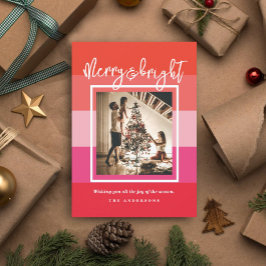 Weihnachten Cheer Red Merry und Bright Holiday Car Einladung