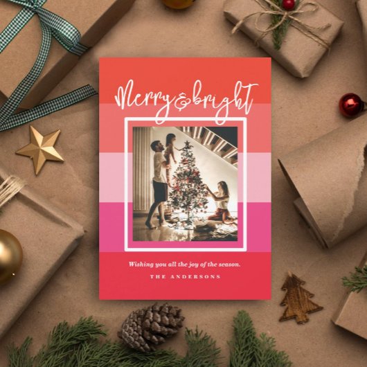 Weihnachten Cheer Red Merry und Bright Holiday Car Einladung