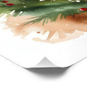 Weihnachten Chef Dear Wasserfarbe Digitale Kunst Poster (Ecke)