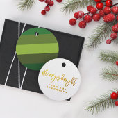 Weihnachten Chef Green Stripes Urlaub Geschenkanhänger