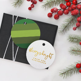 Weihnachten Chef Green Stripes Urlaub Geschenkanhänger