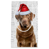 Weihnachten Chesapeake Dog Holiday Wood Word Kunst Kleine Geschenktüte (Vorderseite)