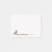 Weihnachten - Chickadee Bird Nature Post-it Klebezettel (Vorderseite)