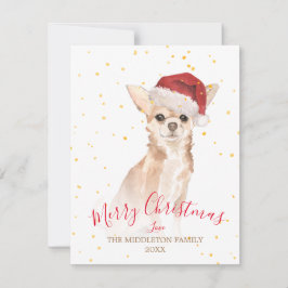 Weihnachten Chihuahua Dog Gold Saisonale Gruß