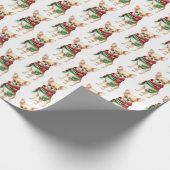 Weihnachten Chihuahua mit Winterskarte Geschenkpapier (Ecke)