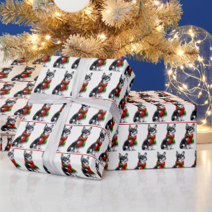 Weihnachten Chihuahua mit Winterskarte Geschenkpapier