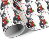 Weihnachten Chihuahua mit Winterskarte Geschenkpapier (Rolleneckpunkt)