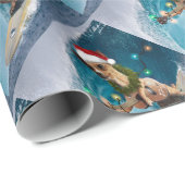 Weihnachten Chihuahua Surfing Geschenkpapier (Rolleneckpunkt)