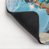 Weihnachten Chihuahua Surfing Mousepad (Ecke)