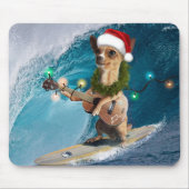 Weihnachten Chihuahua Surfing Mousepad (Vorne)