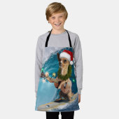 Weihnachten Chihuahua Surfing Schürze (Getragen)