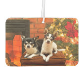 Weihnachten Chihuahuas Autolufterfrischer (Rückseite)