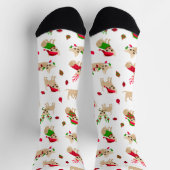 Weihnachten Chihuahuas Fawn Socks Socken (Oben)