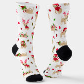Weihnachten Chihuahuas Fawn Socks Socken (Gewinkelt)