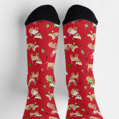 Weihnachten Chihuahuas Fawn Socks Socken (Oben)