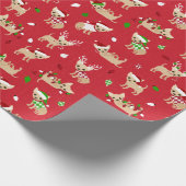 Weihnachten-Chihuahuas Geschenkpapier (Ecke)