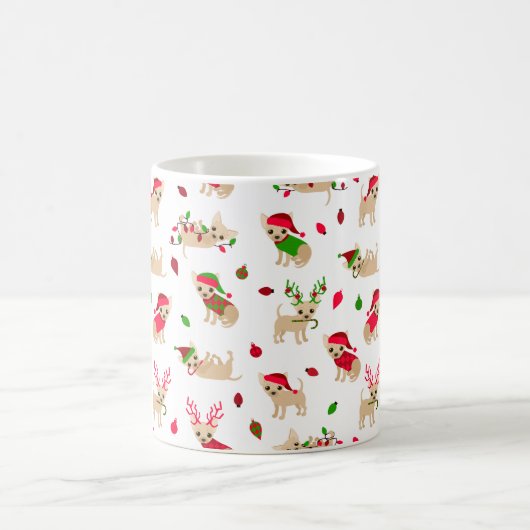 Weihnachten-Chihuahuas Kaffeetasse (Mittel)
