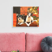 Weihnachten Chihuahuas Leinwanddruck (Insitu (Wohnzimmer))