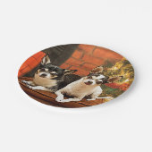Weihnachten Chihuahuas Pappteller (Schrägansicht)