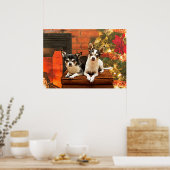 Weihnachten Chihuahuas Poster (Küche)