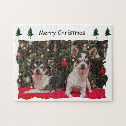 Weihnachten Chihuahuas Puzzle (Horizontal)