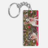 Weihnachten Chihuahuas Schlüsselanhänger (Vorderseite links)