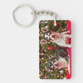 Weihnachten Chihuahuas Schlüsselanhänger