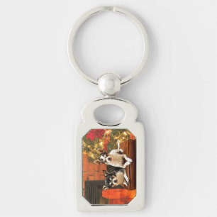 Weihnachten Chihuahuas Schlüsselanhänger