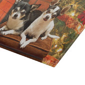 Weihnachten Chihuahuas Schneidebrett (Ecke)