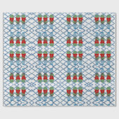 Weihnachten Chinoiserie Bamboo Topiaries Geschenkpapier (Flach)