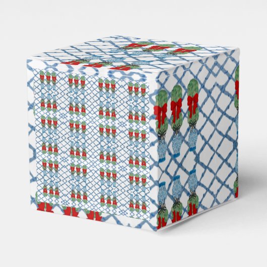 Weihnachten Chinoiserie Bamboo Topiaries Geschenkschachtel (Vorderseite)