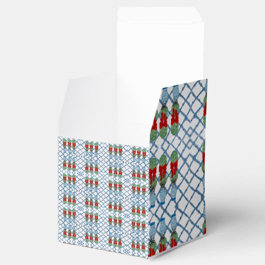 Weihnachten Chinoiserie Bamboo Topiaries Geschenkschachtel (Geöffnet)