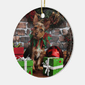 Weihnachten - Chorkie - Toby Keramikornament (Links)