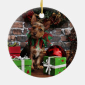 Weihnachten - Chorkie - Toby Keramikornament (Hinten)