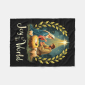 Weihnachten Christi Geburt Jesu Freude Zu Fleecedecke (Vorderseite (Horizontal))