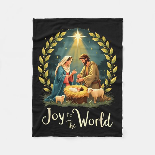 Weihnachten Christi Geburt Jesu Freude Zu Fleecedecke (Vorderseite)