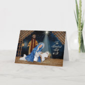 Weihnachten, Christlich, Manger Scene, Mary, Josep Karte (Vorderseite)