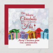 Weihnachten Christliche individuelle Grußkarte (Vorne/Hinten)