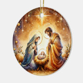 Weihnachten Christliche Personalisierte Geburt Keramik Ornament (Links)