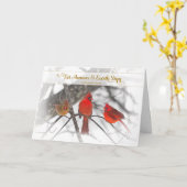 Weihnachten, Christliche Verse, Schnee, rote Kardi Karte (Gelbe Blume)