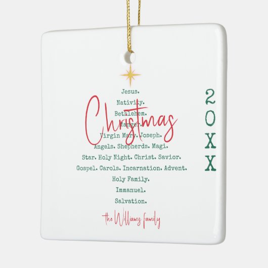 Weihnachten Christlicher Glaube Jesus Religiöse Keramikornament (Links)