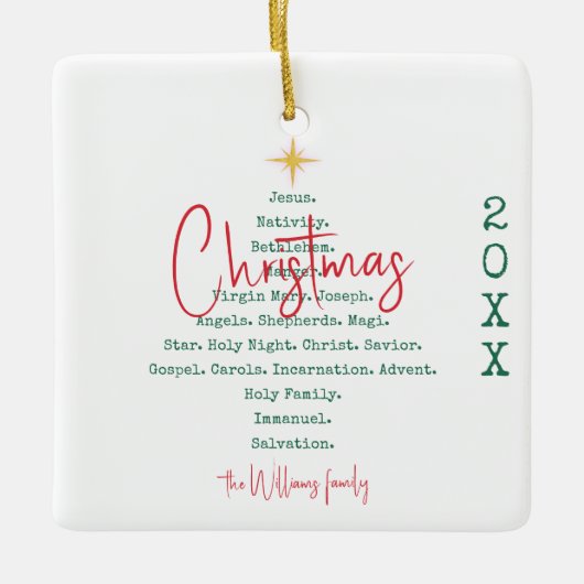 Weihnachten Christlicher Glaube Jesus Religiöse Keramikornament (Vorderseite)