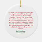 Weihnachten Christlicher Personalisierter Urlaub Keramik Ornament (Hinten)