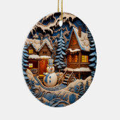 Weihnachten Christlicher Personalisierter Urlaub Keramik Ornament (Rechts)