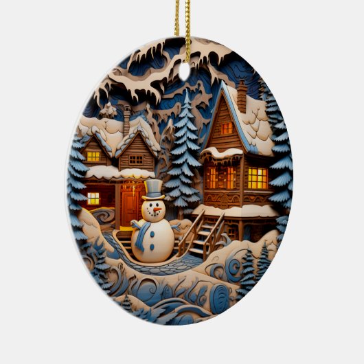 Weihnachten Christlicher Personalisierter Urlaub Keramik Ornament (Rechts)