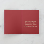 Weihnachten Christliches Kreuz Karte (Innenseite)