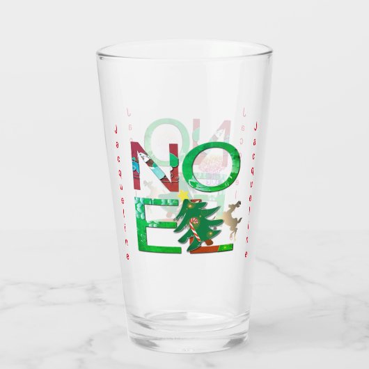 Weihnachten Christmas Glass Cup Glas (Rückseite)