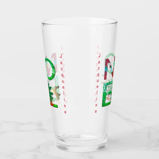 Weihnachten Christmas Glass Cup Glas (Links)
