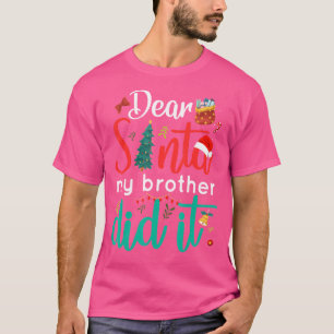 Weihnachten Christmas Schlafanzug Lieber Santa Mei T-Shirt