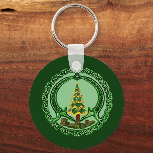 Weihnachten Claddagh Schlüsselanhänger (Vorderseite)